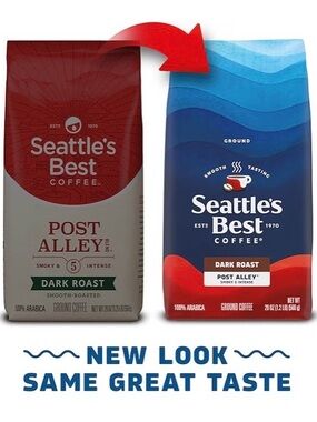 ⭐️ 5 ⭐️Seattle's Best Coffee Dark Roast Ground - Blue & Red Bag  5-12oz.